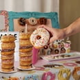 thumbnail image 3 of Soporte para donas, genérico, soporte de madera para donas, mesa, fiesta, boda, cumpleaños, redondo, 3 of 9