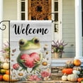 thumbnail image 3 of Double-Sided Welcome Frog Garden Flag, Weather-Resistant Yard Banner with Double Stitched Edge for Outdoor Decor, 18x12.5 Inch, 3 of 10