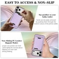 thumbnail image 2 of Compatible with Magsafe Wireless  Charging 2 in 1 Detachable for iPhone 17 Wallet Case with Card Slot Women Men, Classic Magnetic PU Leather Flip Cover for iPhone 17, Purple, 2 of 8