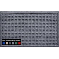 A1HC Indoor Outdoor Mat, Front and Back Entrance Welcome Mats, Large Front Door Patio Mats 24x36 Inches, Non-Slip Easy Clean Entrance Washable Large Size Doormats, Dark Grey