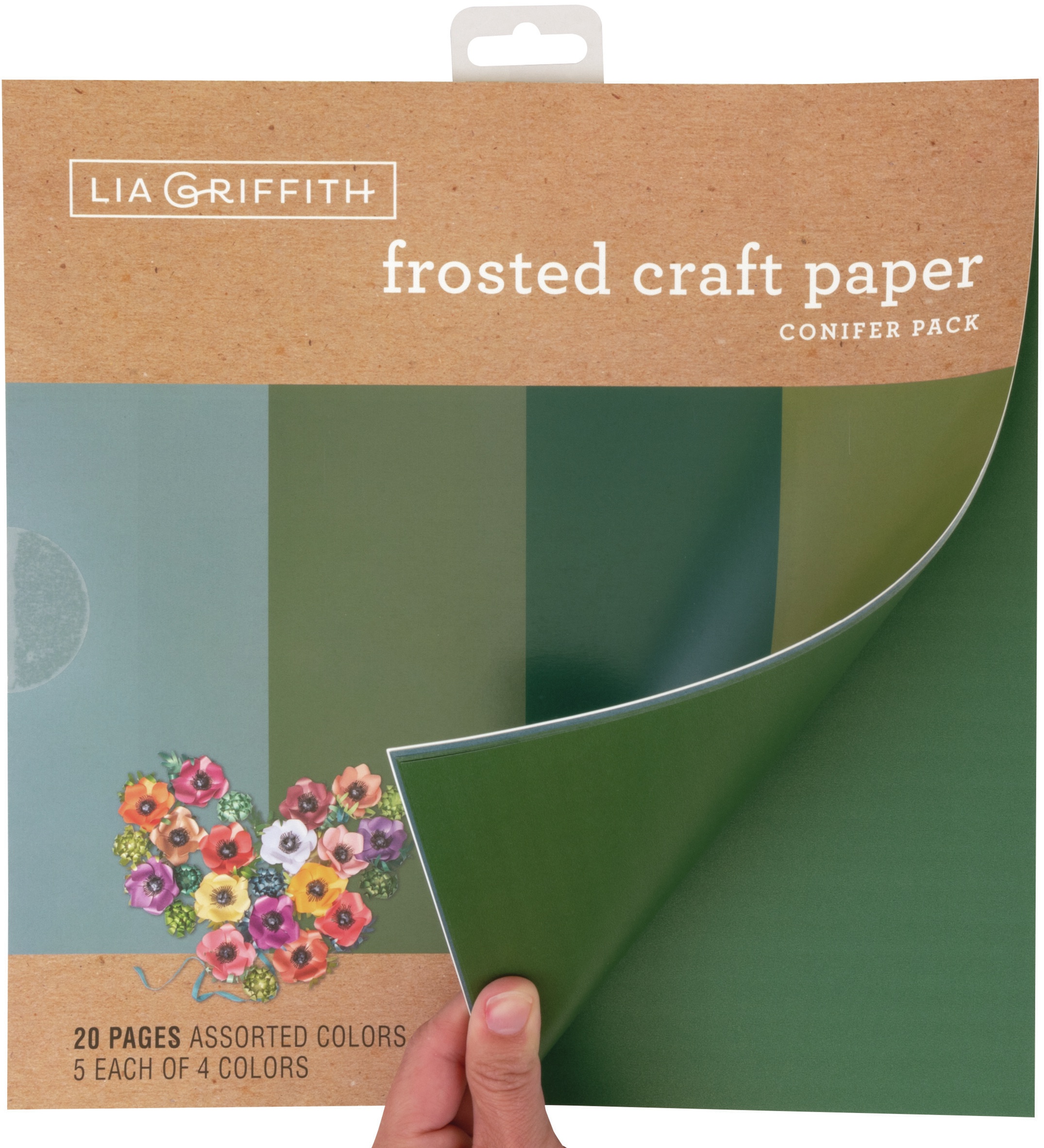 Frosted Craft Tissue Paper 12"X12" 20/Pkg-Conifer-Blues