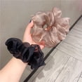 thumbnail image 4 of Yarn Hair Scrunchies 4pcs Large Ponytail Ties For Women/Girls Hair Accessories (6.3in), 4 of 5