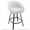 Teddy White, variant on ONEVOG 26.4'' Swivel Counter Height Stools Set of 2, Sherpa Upholstered Bar Stools with Barrel Arms & Backs, Modern Counter Stools for Kitchen Island, Black