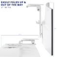 thumbnail image 4 of VIVO White Manual Flip Down 20" to 37" Screen Mount | For Pitched Roof Ceilings, 4 of 8