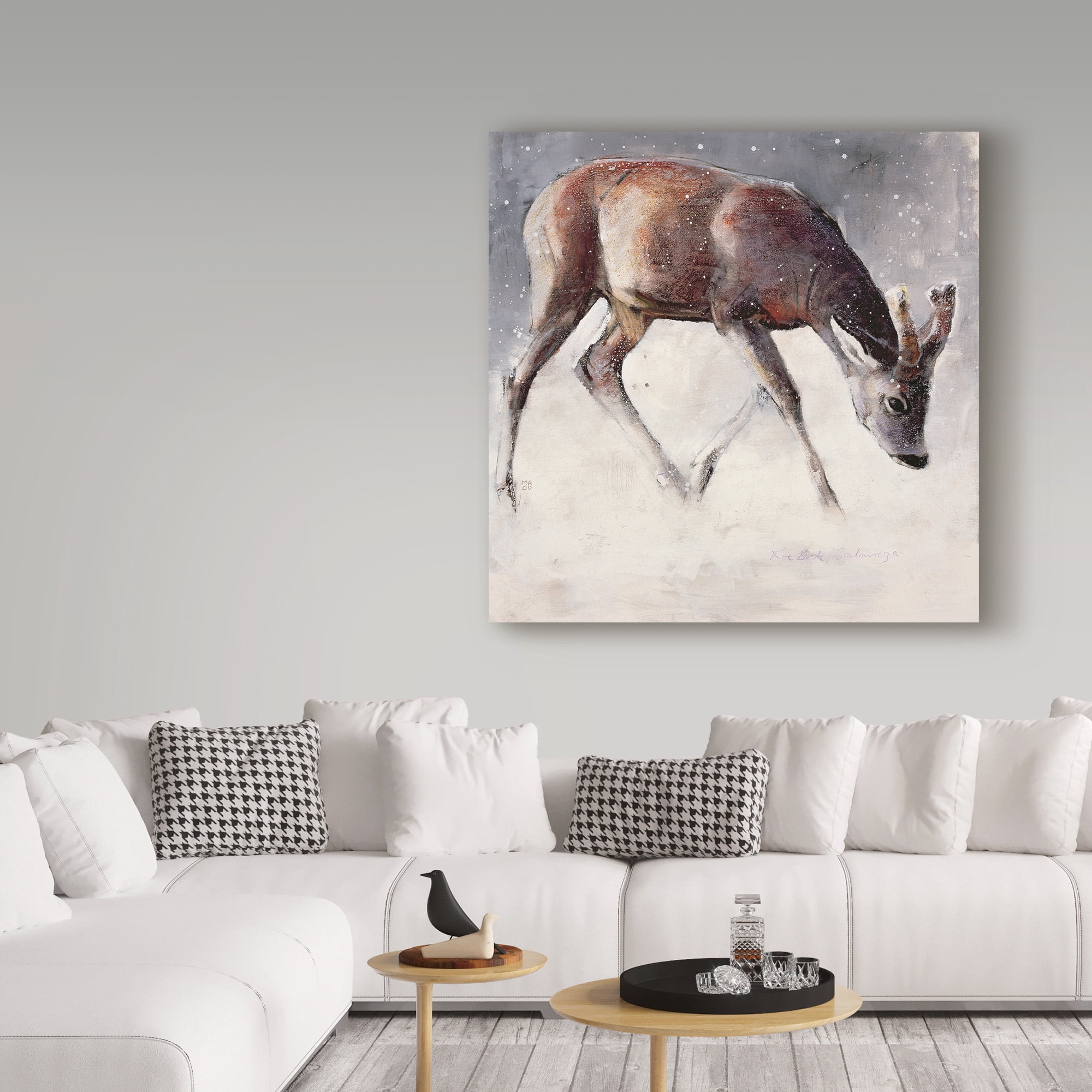 Trademark Fine Art 'Roe Buck, Winter' Canvas Art by Mark Adlington