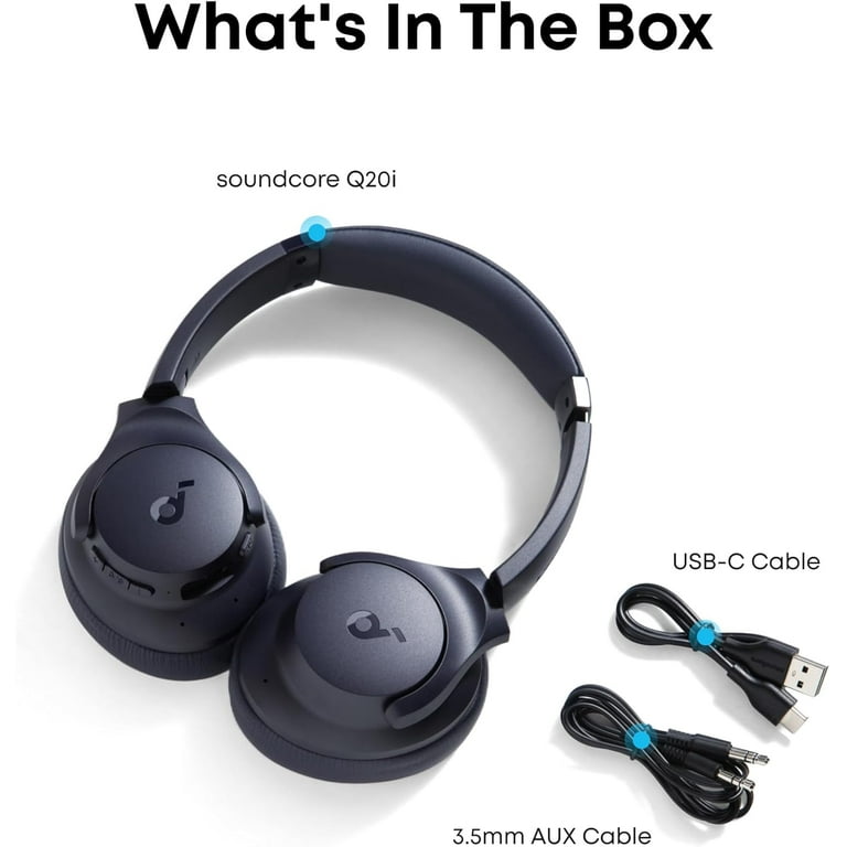 Soundcore Q20i Wireless Noise Cancelling Over-Ear Headphones, 40