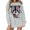 Grey [Halloween Clothes for Women Clearance], variant on Halloween Outfits for Women Loose Fit X-Ray Skeleton Printed Maternity Sweatshirts Pregnancy Announcement Tops Oversized Shirts Womens Sweaters Fall Fashion Clothing Grey, XXL