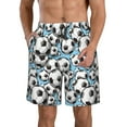 thumbnail image 1 of Balery Football Soccer Ball Traje de Baño Estilo Hawaiano para Hombre, Shorts de Secado Rápido con Bolsillos-3X-Large, 1 of 6