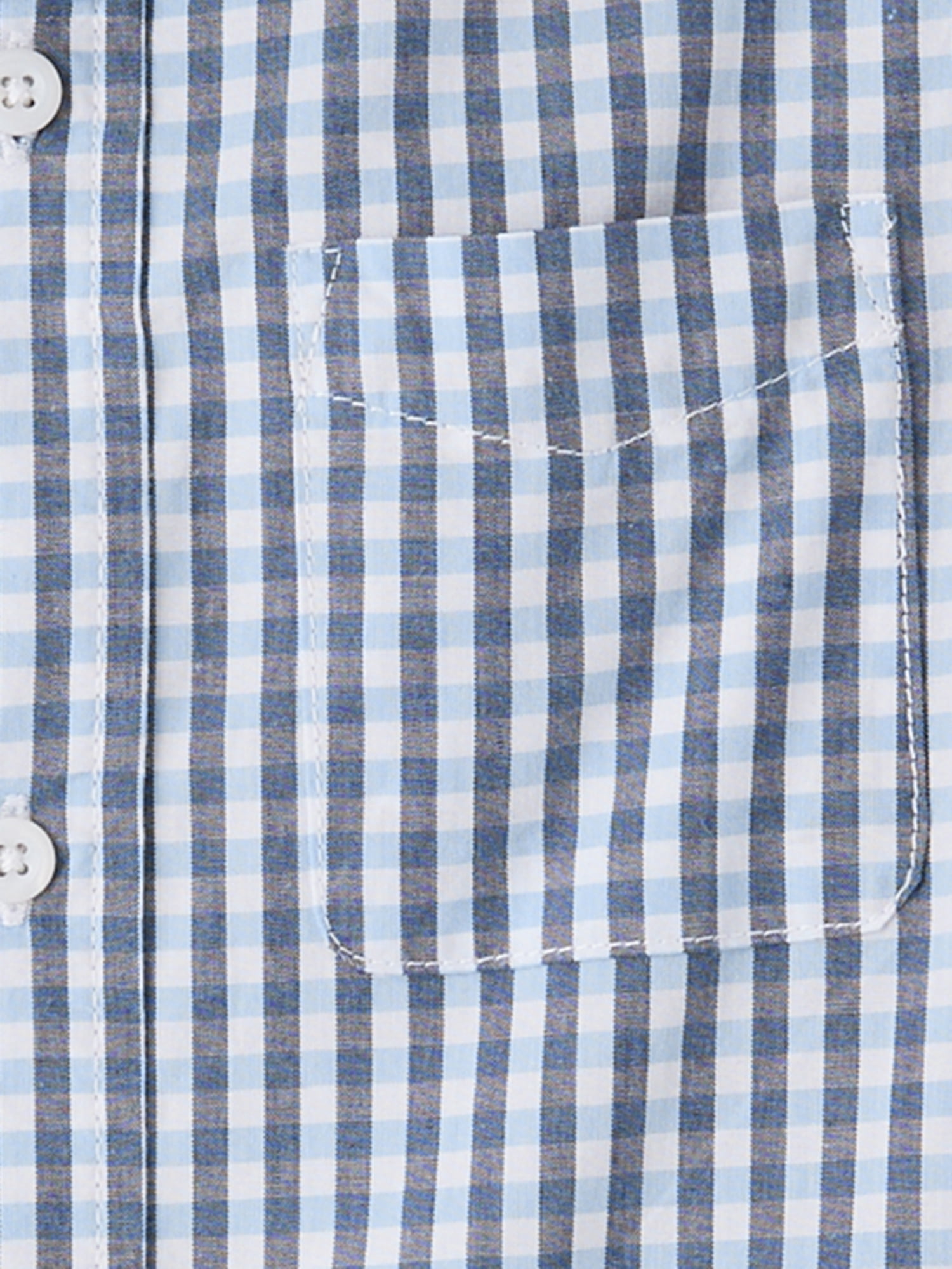 The Children's Place Boys Short Sleeve Gingham Poplin Button Up Shirt, Sizes XS-XXL