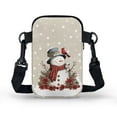 thumbnail image 2 of XYZCANDO Christmas Snowman Phone Cross Body Bags for s Portable Cellphone Purse Shoulder Handbag Small Single Shoulder Wallet Lightweight Crossbody Case for Hiking Shop Running, 2 of 7