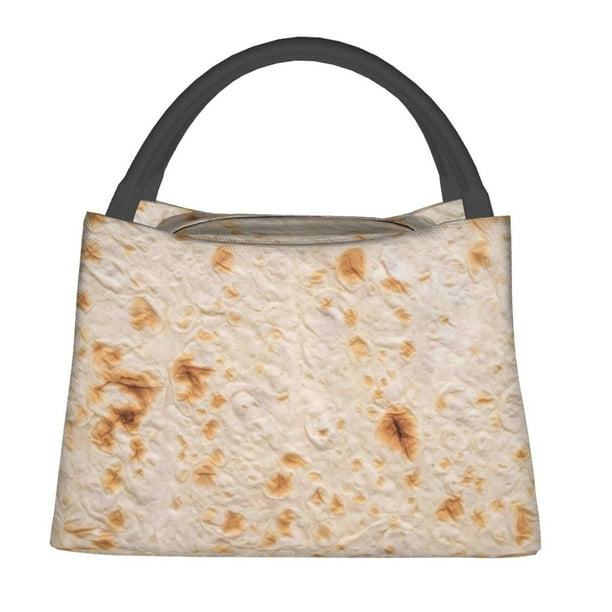 Fotbe Tortilla Bolsa Térmica Portátil con Estampado, Bolsa de Entrega de Alimentos Aislada, Bolsa Reutilizable de Gran Capacidad para Comidas y Supermercado