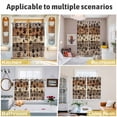 thumbnail image 5 of Brown Beige Kitchen Curtains Window Panels, Rustic Farmhouse Dog Paw Vintage Insulated Window Treatment Curtain, Grommet Curtains for Bedroom/Living Room/Bathroom, 2 Piece 52"Wx72"L, 5 of 8