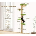 thumbnail image 2 of Floor to Ceiling Cat Tree for Kittens Wall Mounted Cat Wall Shelves with Grey Felt Pads Adjustable Wild Simulation Cat Tower Rotatable Platforms for Climb Scratch and Look, 2 of 8