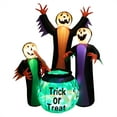 thumbnail image 2 of Costway 8FT Inflatable Halloween Witches Holding Cauldron Yard Decor w/ Colorful Lights, 2 of 10