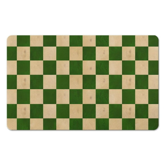 Grand Tapis Coureur à Carreaux 20x32 Po / Antidérapant, Absorbant / Long Tapis de Salle de Bain en Microfibre Douce / Parfait pour Couloir de Salle de Bain