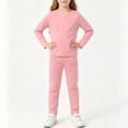 thumbnail image 6 of NAISIBABY Girls Outfit Set Size 9,Long Sleeve Crew Neck Shirt and Elastic Waist Pants 2 Piece Loungewear Pink, 6 of 6
