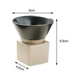 thumbnail image 2 of Maoww Pottery Tea Cup Hand Crafted Kung Fu Tea 100ml for Tea Lover Indoor Outdoor Black, 2 of 8