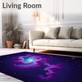 thumbnail image 2 of ODIKA 3'x5' Machine Washable Non-Slip Area Rug, Interstellar Nebula Universe Exploration Journey Discovery High Traffic Rug, Purple, 660926, 2 of 7