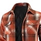 thumbnail image 4 of Ceisia Men's Fleece Lined Checked Hooded Shirt Jacket Double Pockets Button Warm Gift Cardigan, 4 of 6
