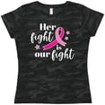 thumbnail image 3 of Inktastic Breast Cancer Awareness Her Fight is our fight Women's T-Shirt, 3 of 5