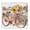 Autumn Floral Bicycle_v1, variant on Stupell Industries French Country Boho Pumpkin & Blossom Black Floating Frame Canvas Art, 18 x 18, by Creative Studio
