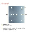 thumbnail image 6 of 4 Pack E-Track Backing Plate Installation Kit, Heavy Duty E-Track Rail Mounting Back Plate with Bolts, Nuts, and Washers for Enclosed Trailer, Truck, Workshop - 6" x 6-1/2", 6 of 12