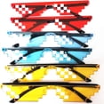 thumbnail image 2 of gafas de mosaico gafas de sol secundarias mi personalidad mundial gafas de sol pixeladas, 2 of 6