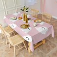 thumbnail image 6 of Pink Halloween Ghosts Rectangle Tablecloth 60"x120",Waterproof Polyester Rectangle Table Cloth, Wipeable Spillproof Polyester Tablecloth for Dining, Camping, Indoor and Outdoor, 6 of 6