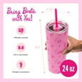 thumbnail image 2 of Barbie x Dragon Glassware 24 oz Vacuum Insulated Tumbler with Lid and Straws, Style Icon, 2 of 9