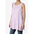 thumbnail image 3 of TheMoogan Women's S~3X Sleeveless Tiered Ruffle Babydoll TUNIC Cute Relaxed Tank Top, 3 of 6