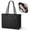 Black, variant on RAINSMORE Laptop Bag for Women 14 Inch Leather Work Tote Bag Professional Briefcase for Office Teacher College Computer Bag,Black