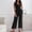 *Black, variant on ClodeEU Women's High Waisted Jumpsuit with Tie Belt, Wide Leg Solid Color Office Wear Hot Pink,Womens Plus M