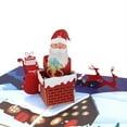 thumbnail image 3 of 3D Santa Cards Christmas Greeting Cards Party Invitations Gifts Postcard, 3 of 5