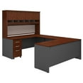 thumbnail image 1 of Pemberly Row Bureau en U de 72 Pouces L avec Huche et Rangement, Cerisier Hansen, 1 of 7