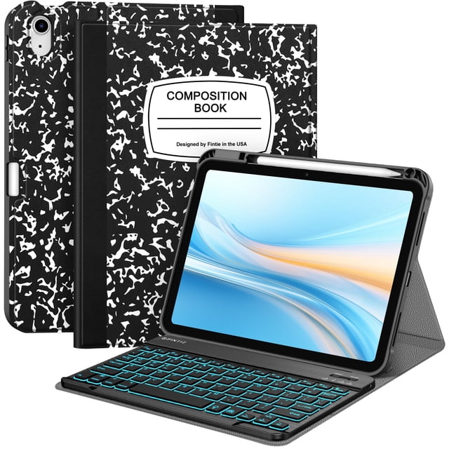 Funda con teclado Fintie para iPad 11" y 10,9" con Bluetooth y retroiluminación