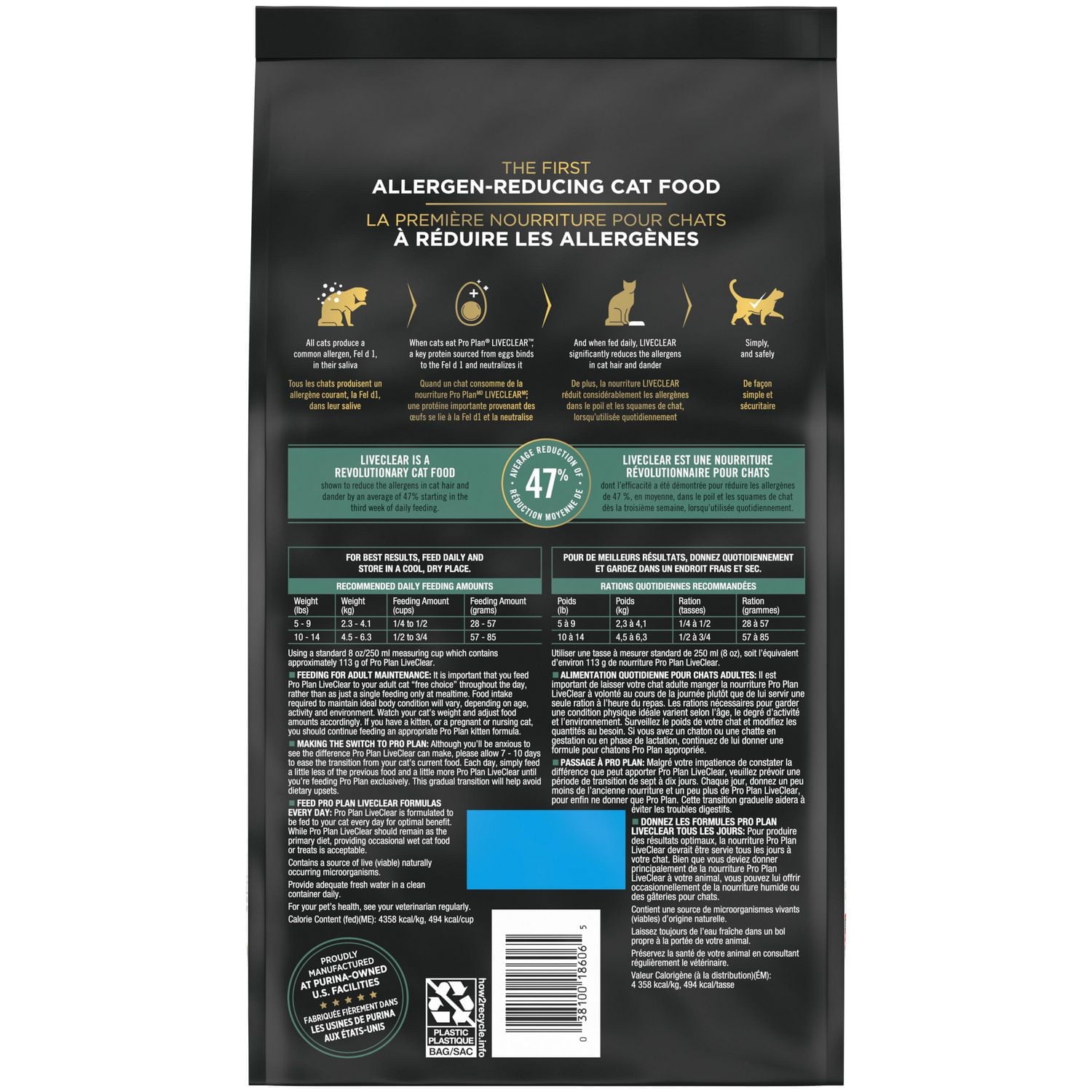 Purina Pro Plan Specialized LiveClear Chicken & Rice Formula, Dry Cat Food