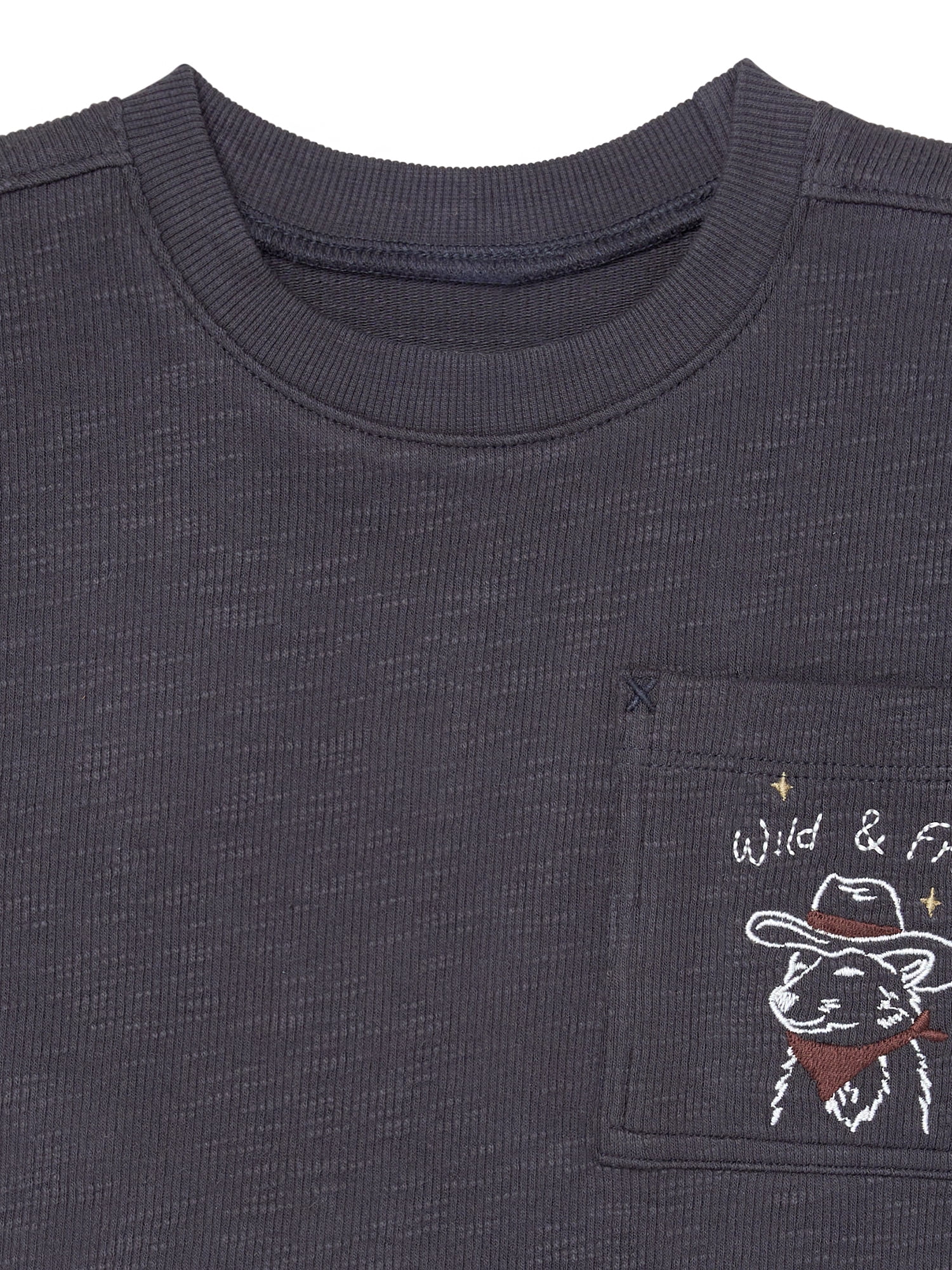 Modern Moments by Gerber Toddler Boy Organic Drop Shoulder Tee With Oversized Pocket, Sizes 12 Months - 5T