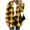 Yellow, variant on ZZkhGO Women's Hooded Plaid Button‑Front Mid‑Length Jacket Double‑Sided Velvet Warm Coat with Side Pockets for Winter