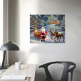 thumbnail image 3 of COMIO  - Christmas Santa Canvas Wall Art Decorations Deer River Poster Snow Picture Winter Wall Decor Canvas Print,Framed for Living Room Bedroom, 3 of 4