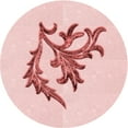 thumbnail image 1 of Ahgly Company Machine Washable Indoor Round Transitional Pink Bubble Gum Pink Area Rugs, 4' Round, 1 of 7