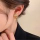 thumbnail image 5 of Pendientes de cristal color champán, pendientes ligeros para mujer, 5 of 6