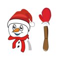 thumbnail image 2 of Navidad Papá Noel Etiqueta auto que agita parabrisas trasero calcomanía etiqueta Wagging W Abanopi Pegatina, 2 of 6