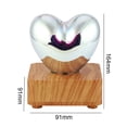 thumbnail image 3 of Lámpara Atmósfera Forma de corazón Luz Base de madera maciza Vidrio 3D Enchufe USB para dormir Ehuebsd Para estrenar, 3 of 9