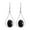 Black, variant on AeraVida Bali Style Teardrops Oval White Sea Shell .925 Sterling Silver Dangle Earrings