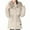 White, variant on HAPIMO Women Quilted Coat Midi Length Long Sleeve Puffer Jacket Solid Faux Hooded Padded Coats Thick Warm Winter Outerwear Cotton Black L