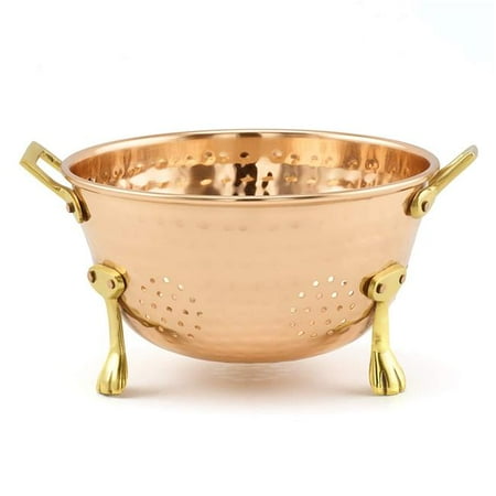 

6 in. Copper Hammered Decor Copper Berry Colander