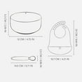 thumbnail image 6 of YOOFOREA 6 Piece Silicone Baby Feeding Set I Roll Up Bibs, Bowls, Spoons, for Babies Toddlers Boys Girls I 100% Food Grade Silicone I BPA BPS PVC Free, Dishwasher Safe, Easy to Clean (Tea & Cream), 6 of 8