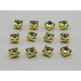 thumbnail image 3 of U8MO 100 Golden Clear Crystal Glass Rose Montees 6mm SS28 Sew on Rhinestones Beads, 3 of 5