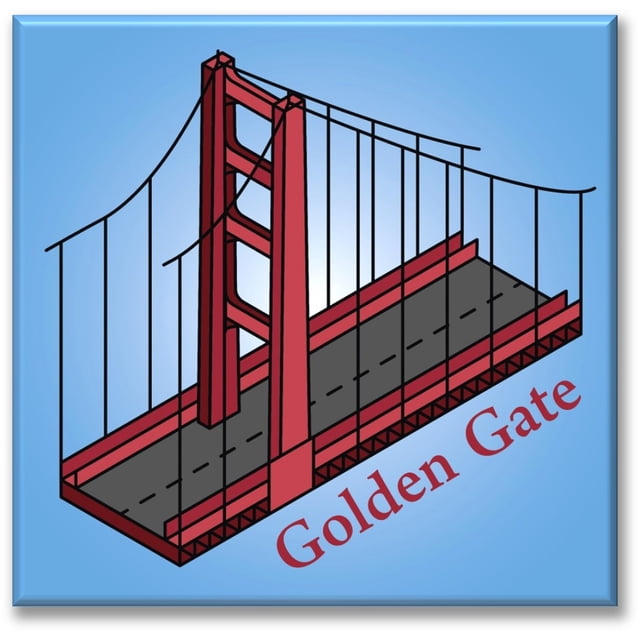 Cuadro Canva Listo Para Colgar Tipo Galería Pixtreats Golden Gate San Francisco 80X80 cm