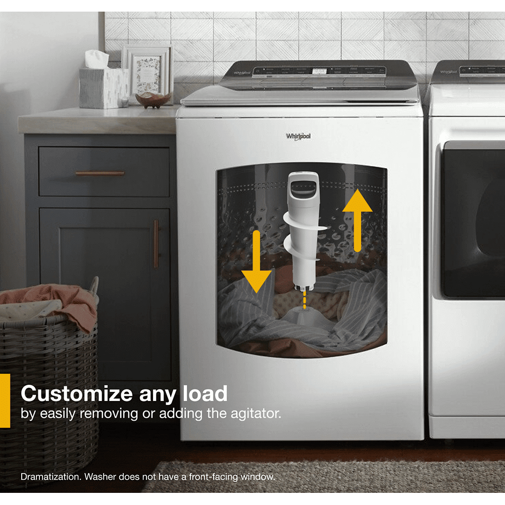 Whirlpool 5.2 5.3 cu. ft. Top Load Washer with 2 in 1 Removable Agitator - WTW8127LW